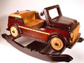 mahogany wooden rocking car